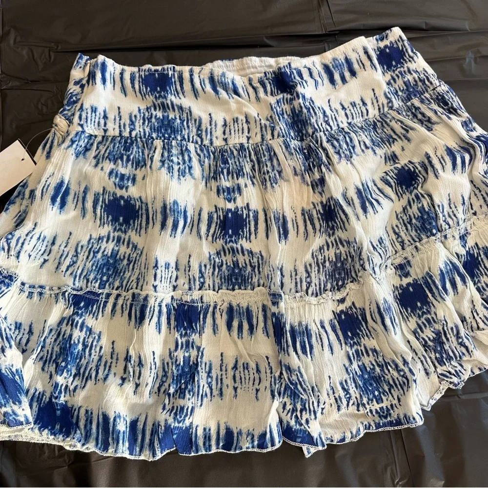 RAGA Blue and White Patterned Mini Skirt - Picture 3 of 10